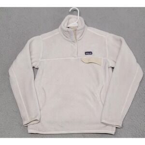 Patagonia Sweater Womens Medium White Polartec Thermal Pro Fleece Pullover